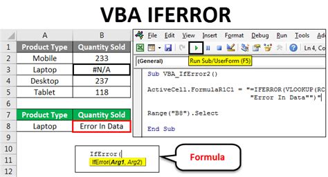 iferror function in excel vba