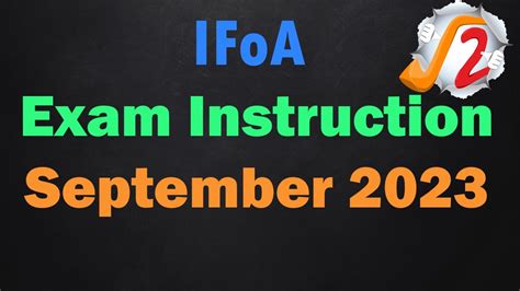 ifoa exams september 2023