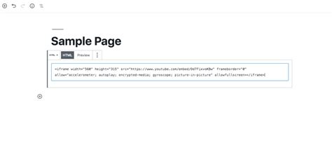 iframe code for wordpress
