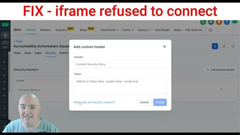 iframe refused to connect react