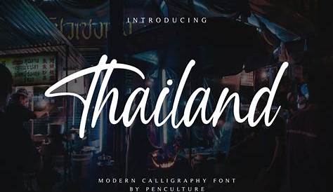 Thailand Script Font (412423) Script Fonts Font Bundles Script