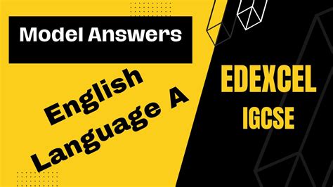 igcse english language model answers