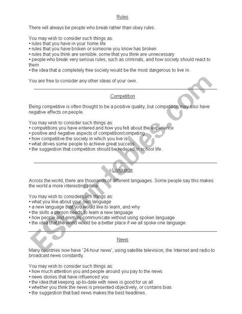 igcse speaking topics 2025 with answers