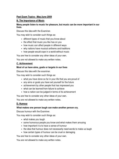 igcse speaking topics pdf