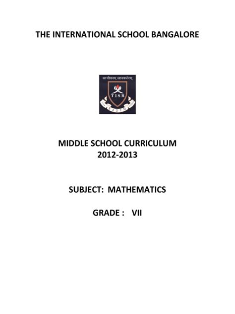 igcse syllabus for grade 7 maths