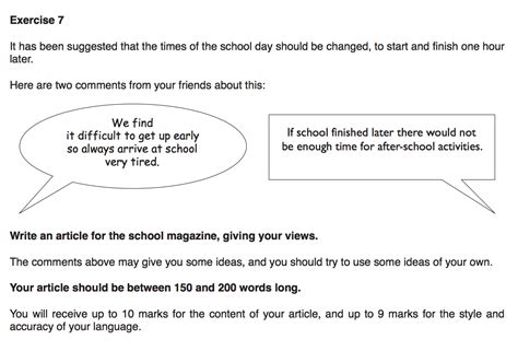 igcse writing topics