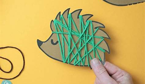 Hedgehog pompom figures | Craft for Autumn Decoration | Seasons Crafts