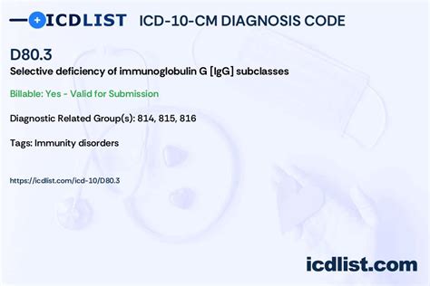 igg deficiency icd 10