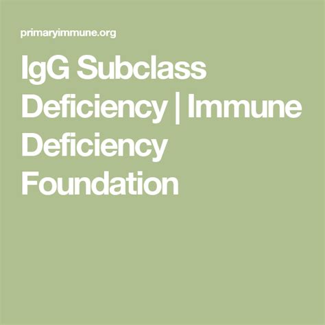 igg subclass 3 deficiency