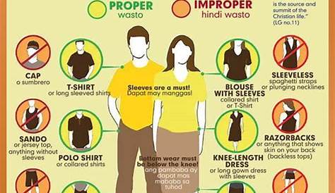 JUST A FRIENDLY REMINDER 🙂 THE PROPER ATTIRE INSIDE THE CHURCH