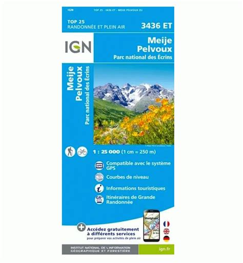 IGN 3436 ET Meije, Pelvoux 125t mapa IGN International Travel Maps CZ