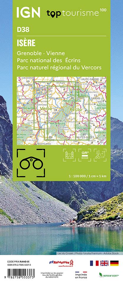 Carte satellite IGN au 1 25 000 pour GPS Isère