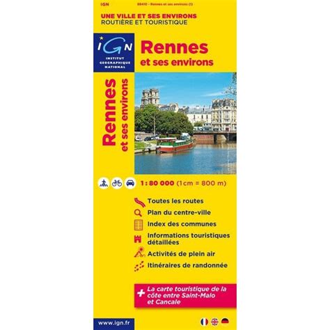 Rennes/SaintMalo, carte IGN IGN IGN23 Guides vélo et cartes