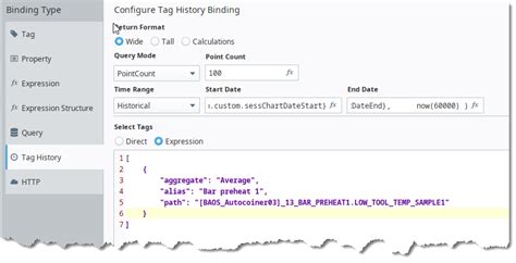 Ignition Tag History Binding Expression