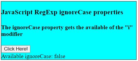 Ignore Case Javascript Regex