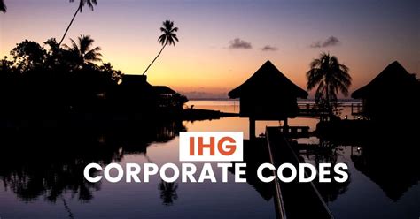 ihg corporate code list