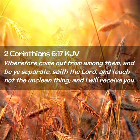 ii corinthians 6:17 kjv