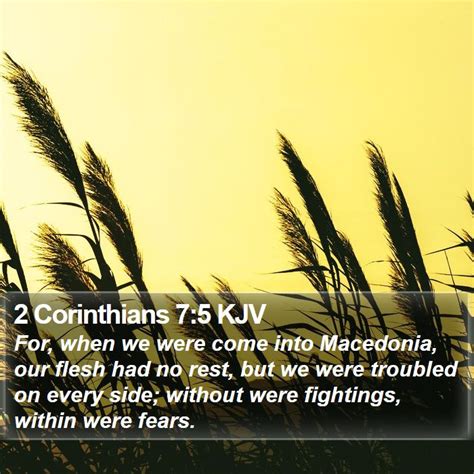 ii corinthians 7:5 kjv