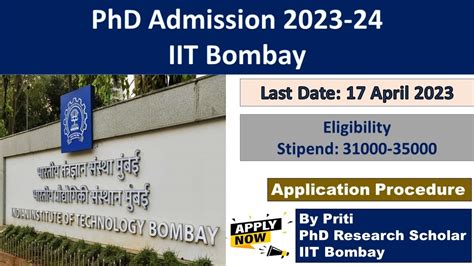 iit bombay phd admission 2023