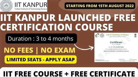 iit kanpur short term courses online