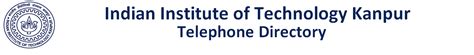 iit kanpur telephone directory