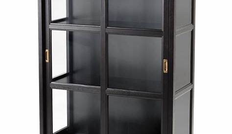 Hemnes Glass Door Cabinet Black Brown Ikea