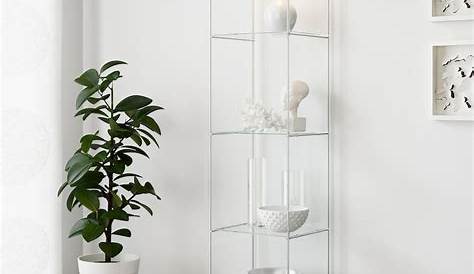 Ikea Detolf Glass Display Cabinet Door Black Brown 43 X 163 Cm