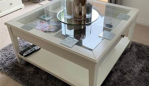 Ikea Glass Top Coffee Table Regissor Brown 118 X 60 Cm