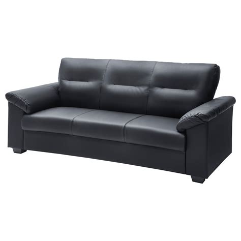 This Ikea Knislinge Faux Leather Black Sofa 2023