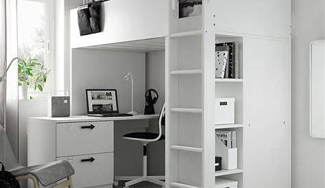 STUVA Loft bed with 4 drawers/2 doors white (IKEA United