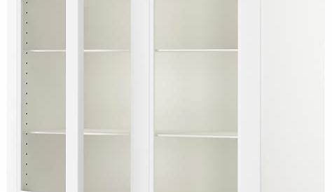 Sektion Wall Cabinet With 2 Glass Doors Bodbyn Gray 30x15x30 Ikea