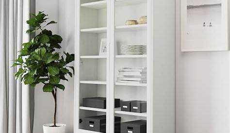 Ikea White Glass Cabinet Hemnes Door Stain 120 X 130 Cm