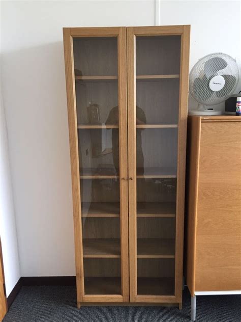ikea billy bookcase with doors dimensions