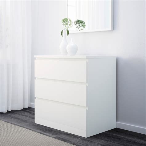 ikea dresser 3 drawer white