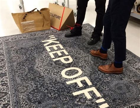 IKEA cooperates with ow IKEA off white cashew flower keep off carpet