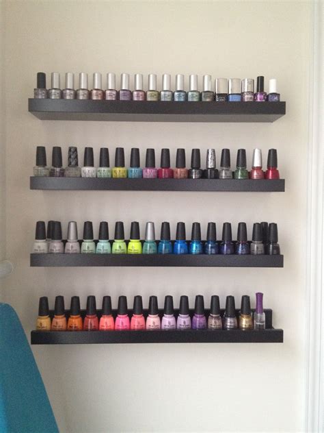 ikea shelves for nail polish