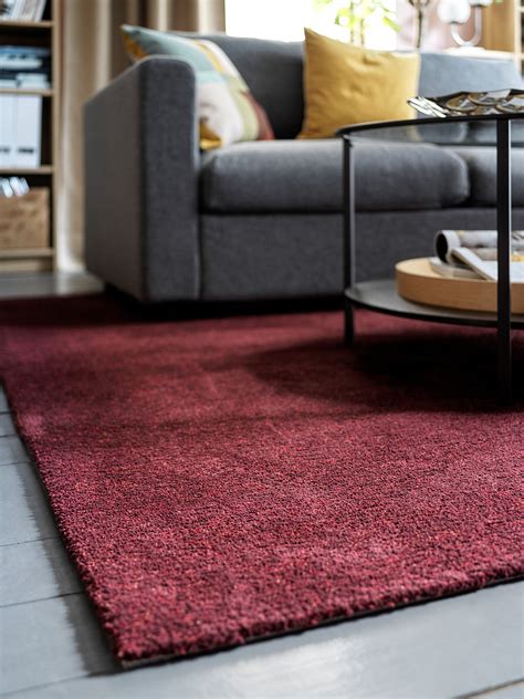 TYVELSE Teppich Kurzflor, dunkelrot, 80x150 cm IKEA Österreich