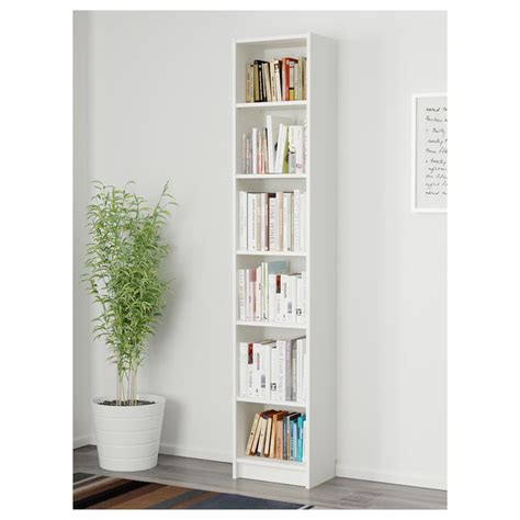 Ikea White Narrow Bookcase