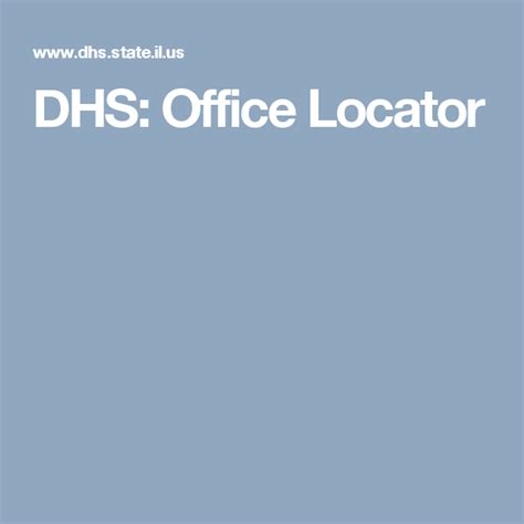 il dhs office locator