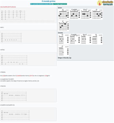 il mondo prima chords