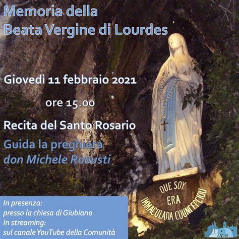 il rosario di lourdes di oggi