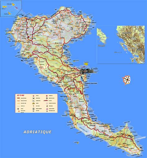 Carte Corfou Plan Corfou