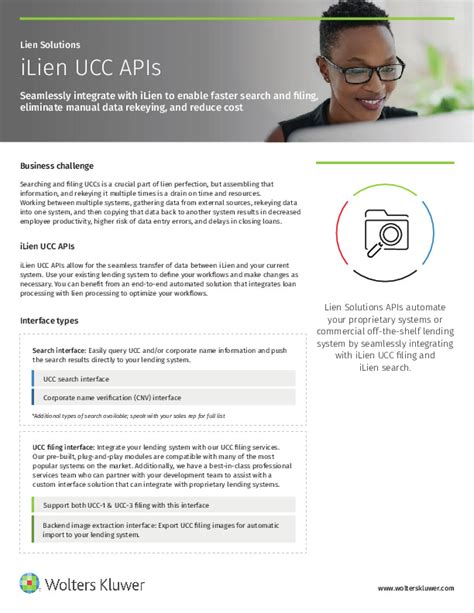Lien Solutions Lien Monitoring services Wolters Kluwer