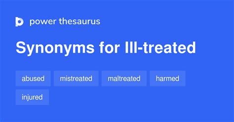 ill treated meaning in tamil synonyms