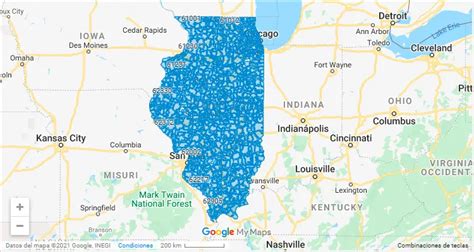 Buy Illinois Zip Code Map With Counties online
