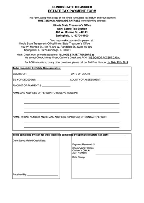 illinois estate tax payment form