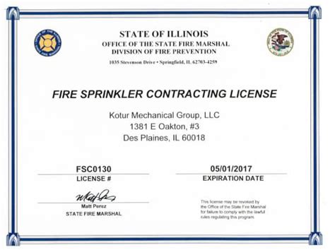 illinois fire alarm contractor license lookup
