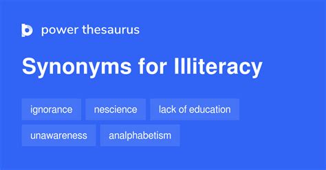 illiteracy synonyms