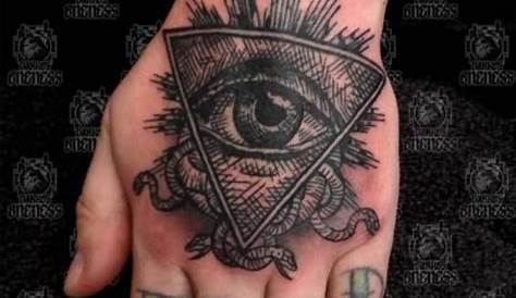 Illuminati Eye Hand Tattoo Awesome ,