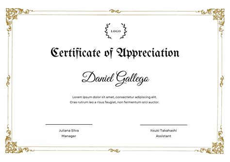 Image Certificate Of Appreciation